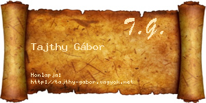 Tajthy Gábor névjegykártya